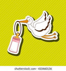 baby shower icon design 