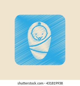 baby shower icon design 
