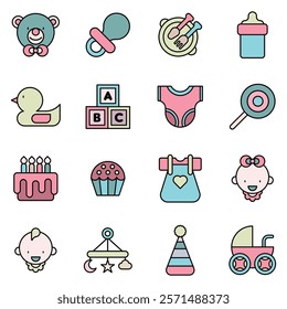 Baby shower icon design element. Baby shower icon illustration