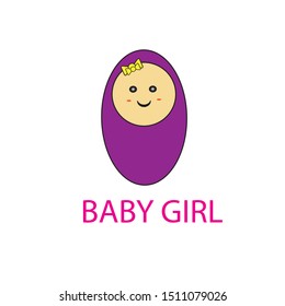 baby shower icon logo vector 