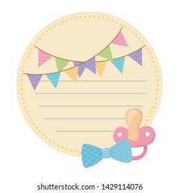 Baby shower icon set design