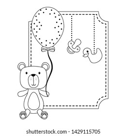 Baby shower icon set design