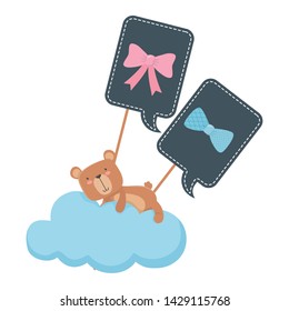 Baby shower icon set design