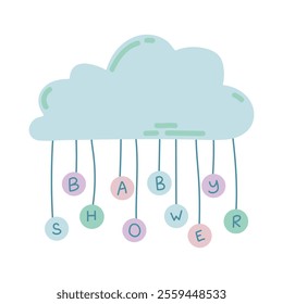 Baby Shower Illustration - Cloud Decoration
