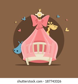 Baby shower illustration vector