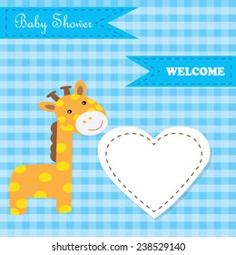 Baby shower invitation card.