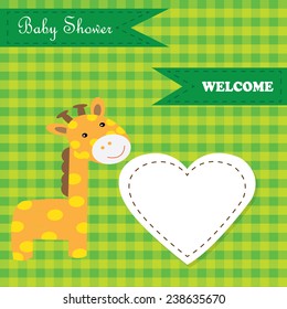 Baby shower invitation card.