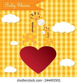 Baby shower invitation card.