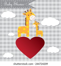 Baby shower invitation card. 