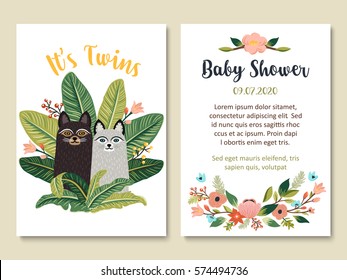 Baby Shower Twins Images Stock Photos Vectors Shutterstock