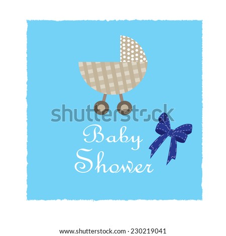 Baby Shower Invitation Card Editable Type Stock Vector Royalty Free