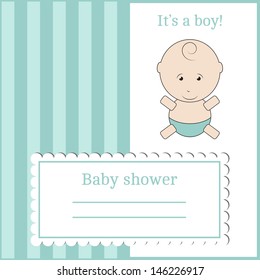 Baby shower invitation card, it's a girl, vector. You can place any text here