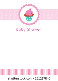 baby shower invitation card with muffin graphic