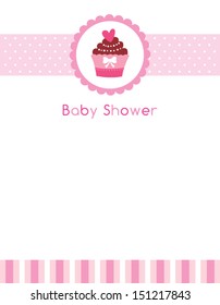 baby shower invitation card with muffin graphic