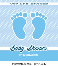 Baby Shower Invitation Card Template - Boy