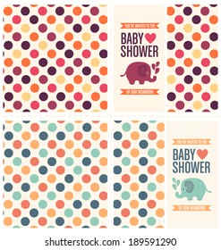 Baby Shower Invitation Card Template Set