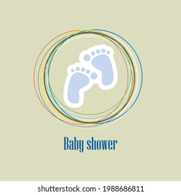 Baby shower invitation card template