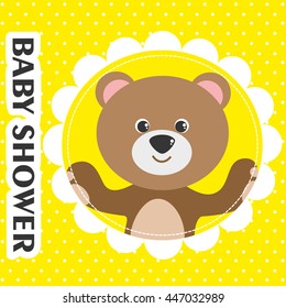Baby Shower Invitation Card. Vector illustration