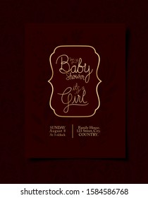 Baby shower invitation design, Party card decoration love celebration arrival and born theme Vector illustration