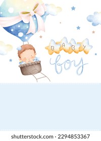 Baby shower invitation design template