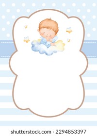 Baby shower invitation design template