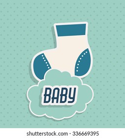 baby shower invitation design, vector illustration eps10 graphic 