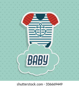 baby shower invitation design, vector illustration eps10 graphic 