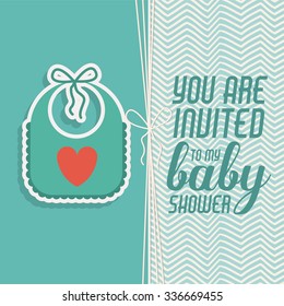 baby shower invitation design, vector illustration eps10 graphic 