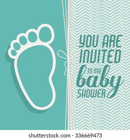 baby shower invitation design, vector illustration eps10 graphic 