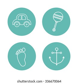 baby shower invitation design, vector illustration eps10 graphic 