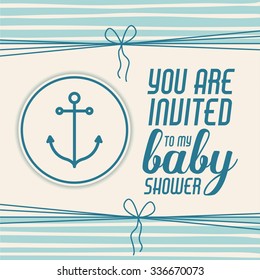 baby shower invitation design, vector illustration eps10 graphic 