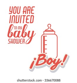 baby shower invitation design, vector illustration eps10 graphic 
