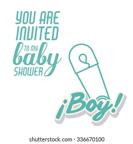 baby shower invitation design, vector illustration eps10 graphic 
