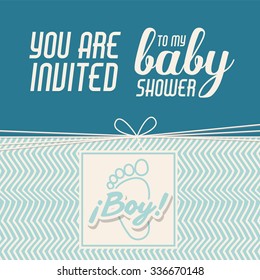 baby shower invitation design, vector illustration eps10 graphic 
