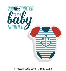 baby shower invitation design, vector illustration eps10 graphic 