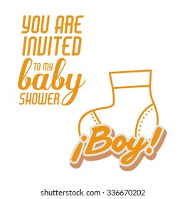 baby shower invitation design, vector illustration eps10 graphic 