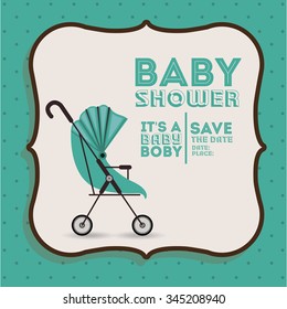 baby shower invitation design, vector illustration eps10 graphic 