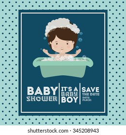 baby shower invitation design, vector illustration eps10 graphic 