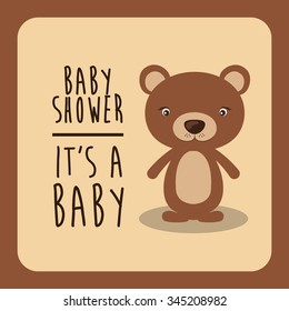 baby shower invitation design, vector illustration eps10 graphic 