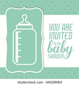 baby shower invitation design, vector illustration eps10 graphic 