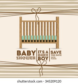 baby shower invitation design, vector illustration eps10 graphic 