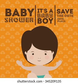 baby shower invitation design, vector illustration eps10 graphic 