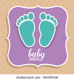 baby shower invitation design, vector illustration eps10 graphic 