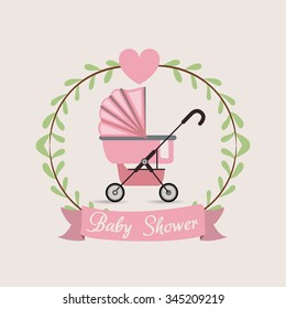 baby shower invitation design, vector illustration eps10 graphic 