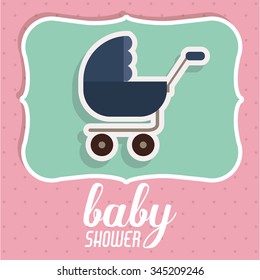 baby shower invitation design, vector illustration eps10 graphic 