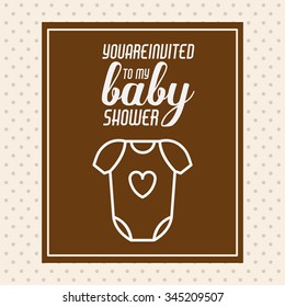 baby shower invitation design, vector illustration eps10 graphic 