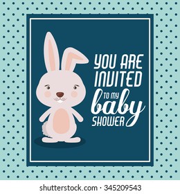baby shower invitation design, vector illustration eps10 graphic 