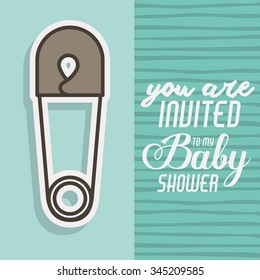 baby shower invitation design, vector illustration eps10 graphic 