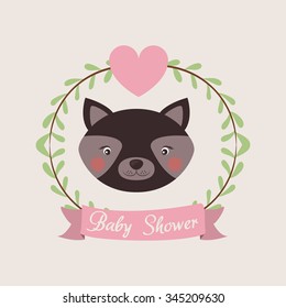 baby shower invitation design, vector illustration eps10 graphic 