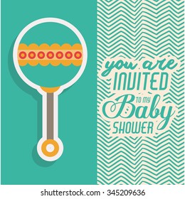 baby shower invitation design, vector illustration eps10 graphic 